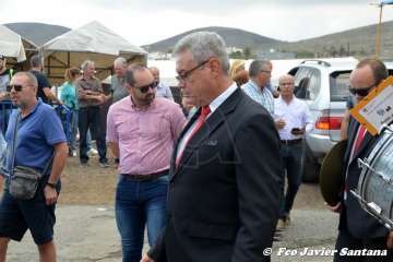 Santa Bárbara luce manto nuevo en la procesión de Lomo Catela (Foto Francisco Javier Santana)
